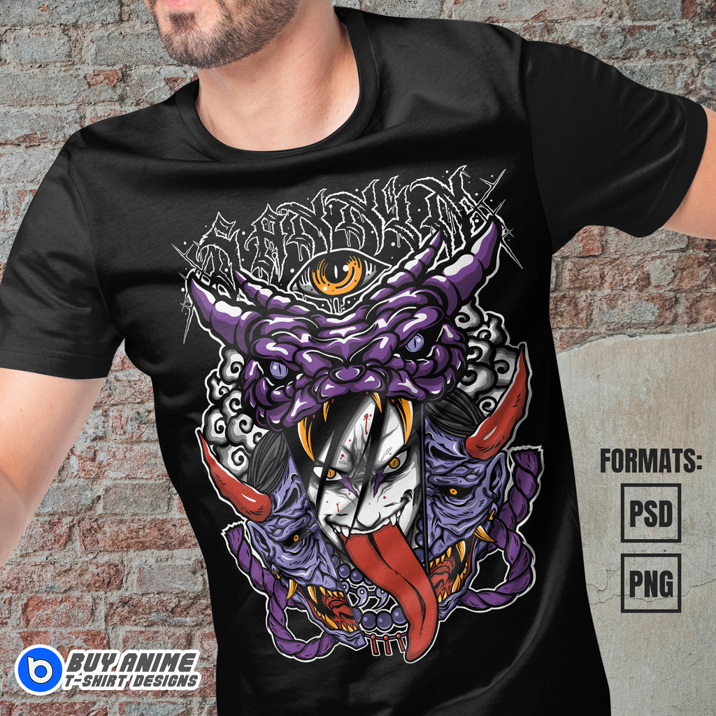 Premium Orochimaru Naruto Anime Vector T-shirt Design Template