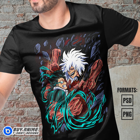 Premium My Hero Academia Anime Vector T-shirt Design Template #6