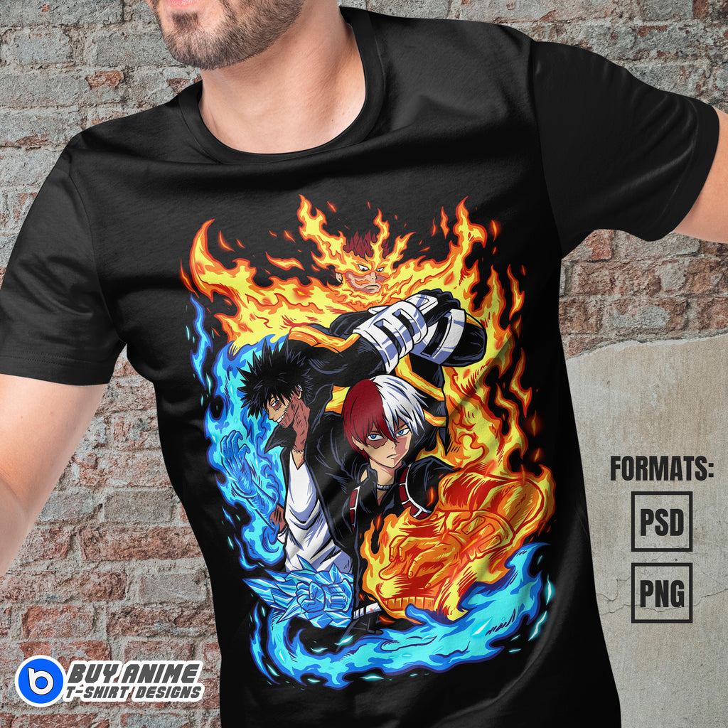 Premium My Hero Academia Anime Vector T-shirt Design Template #7