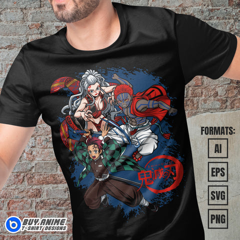 Premium Demon Slayer Anime Vector T-shirt Design Template #2