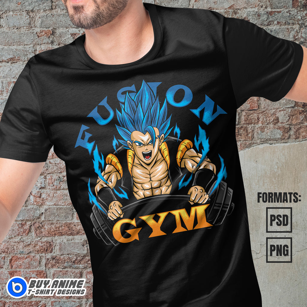 Premium Gogeta Dragon Ball Vector T-shirt Design Template