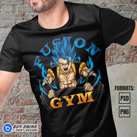 Premium Gogeta Dragon Ball Vector T-shirt Design Template