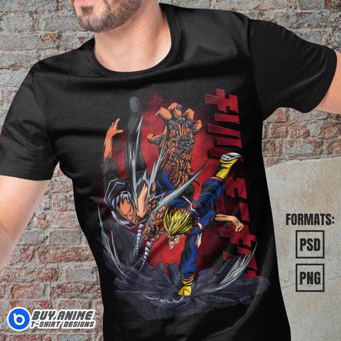 Premium My Hero Academia Anime Vector T-shirt Design Template #8