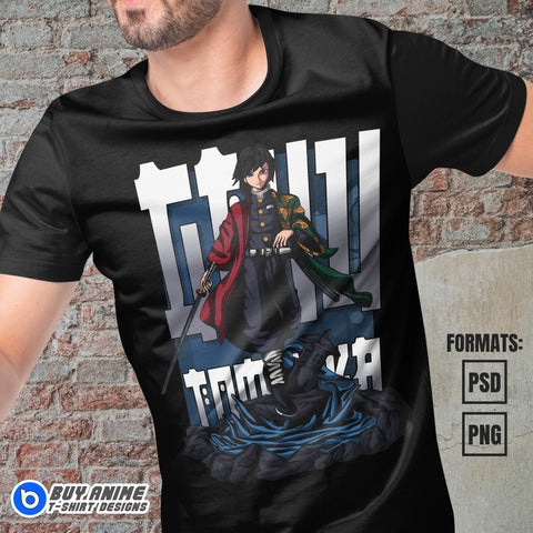 Premium Demon Slayer Anime Vector T-shirt Design Template #10