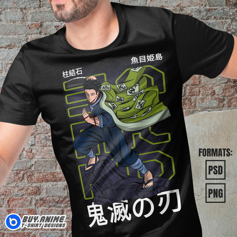 Premium Demon Slayer Anime Vector T-shirt Design Template #11