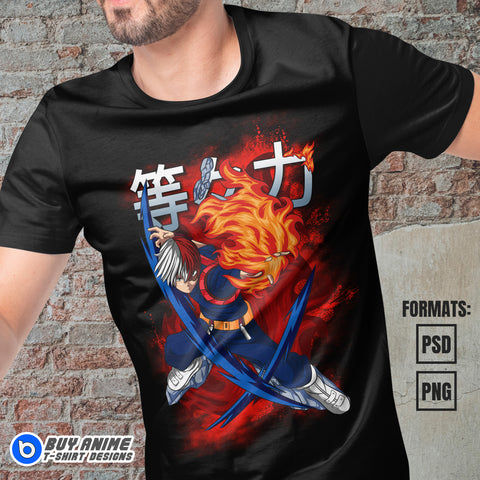 Premium My Hero Academia Anime Vector T-shirt Design Template #9