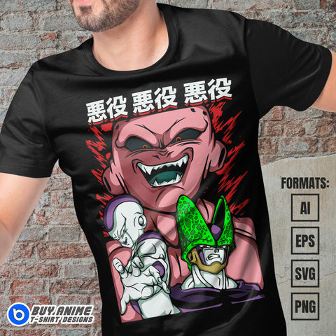 Premium Dragon Ball Anime Vector T-shirt Design Template #7