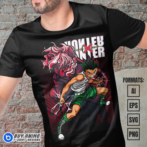 Premium Hunter x Hunter Anime Vector T-shirt Design Template #2