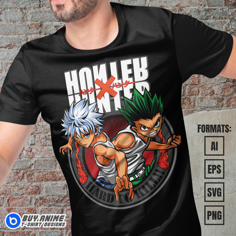 Premium Hunter x Hunter Anime Vector T-shirt Design Template #3
