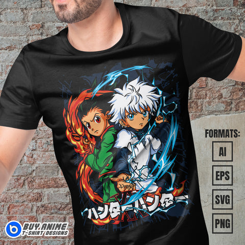 Premium Hunter x Hunter Anime Vector T-shirt Design Template #4