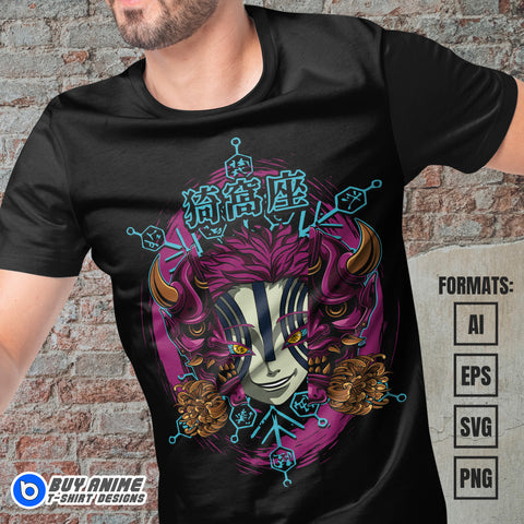 Premium Demon Slayer Anime Vector T-shirt Design Template #17