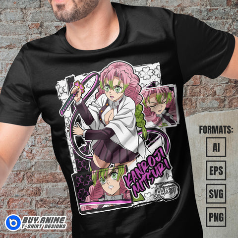 Premium Demon Slayer Anime Vector T-shirt Design Template #19
