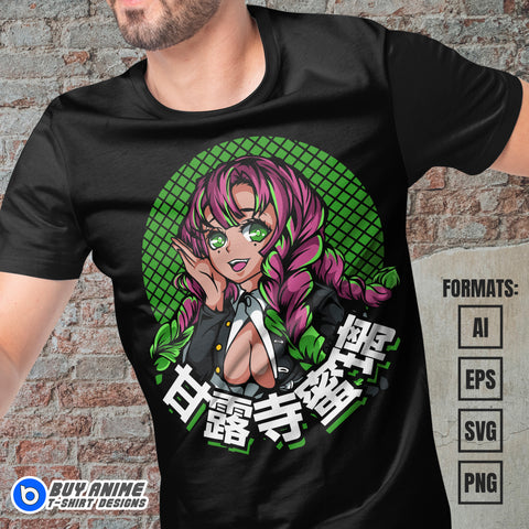 Premium Demon Slayer Anime Vector T-shirt Design Template #20