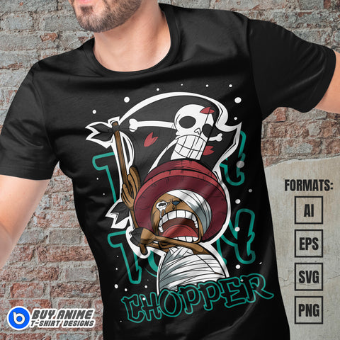 Premium Chopper One Piece Anime Vector T-shirt Design Template #3