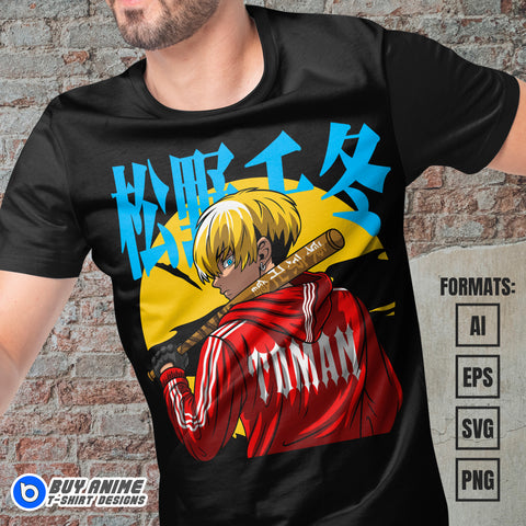 Premium Tokyo Revengers Anime Vector T-shirt Design Template #5