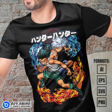Premium Hunter x Hunter Anime Vector T-shirt Design Template #5