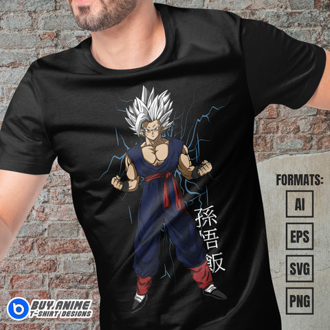 Premium Gohan Beast Dragon Ball Anime Vector T-shirt Design Template #3