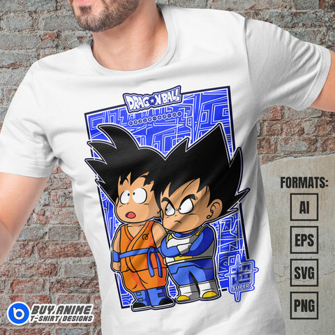 Premium Dragon Ball Anime Vector T-shirt Design Template #11