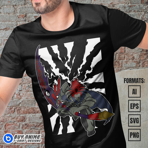 Premium Adamas Record Of Ragnarok Anime Vector T-shirt Design Template