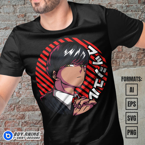 Premium Mashle Magic and Muscles Anime Vector T-shirt Design Template