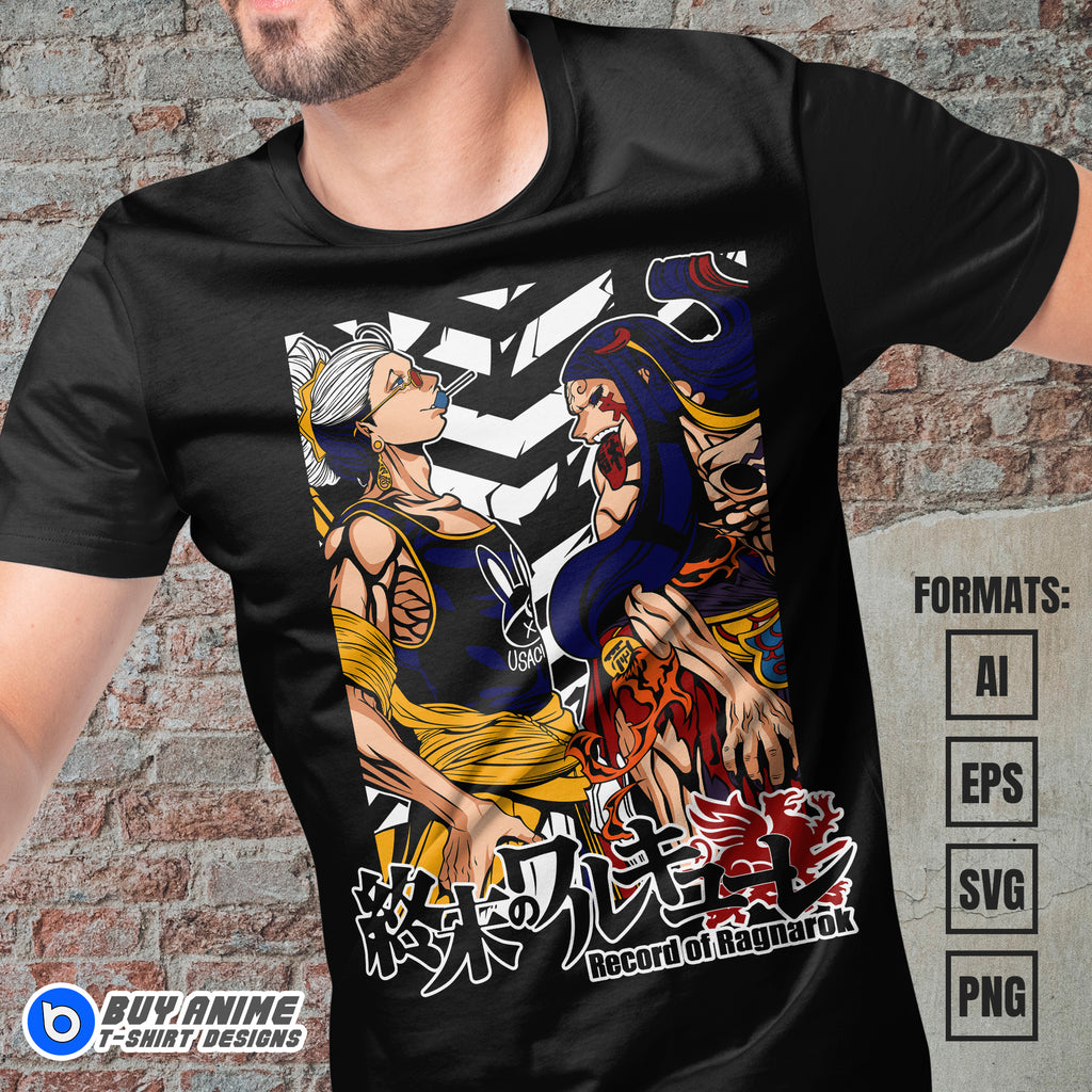 Premium Record Of Ragnarok Anime Vector T-shirt Design Template #3