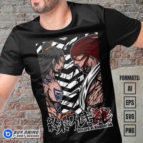 Premium Record Of Ragnarok Anime Vector T-shirt Design Template #5