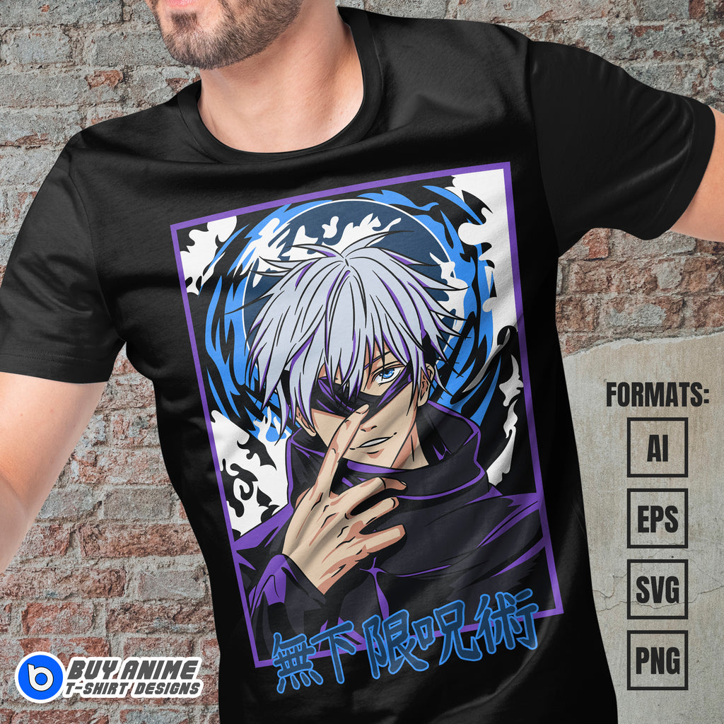 Premium Jujutsu Kaisen Anime Vector T-shirt Design Template #22