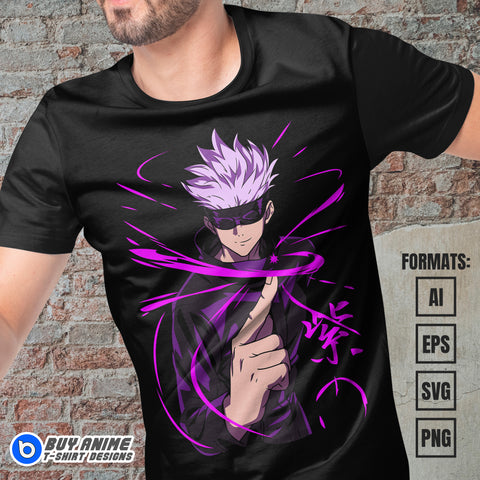 Premium Jujutsu Kaisen Anime Vector T-shirt Design Template #7