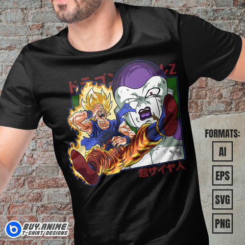 Premium Dragon Ball Anime Vector T-shirt Design Template #15