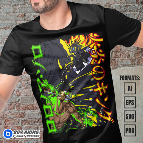 Premium Zoro x King One Piece Vector T-shirt Design Template
