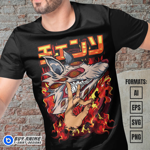 Premium Jujutsu Kaisen Anime Vector T-shirt Design Template #27