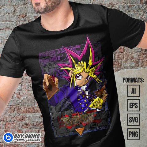 Premium Yu Gi Oh Anime Vector T-shirt Design Template #3