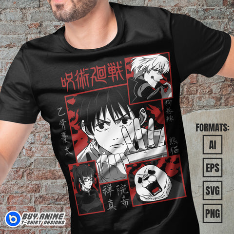 Premium Jujutsu Kaisen Anime Vector T-shirt Design Template #29