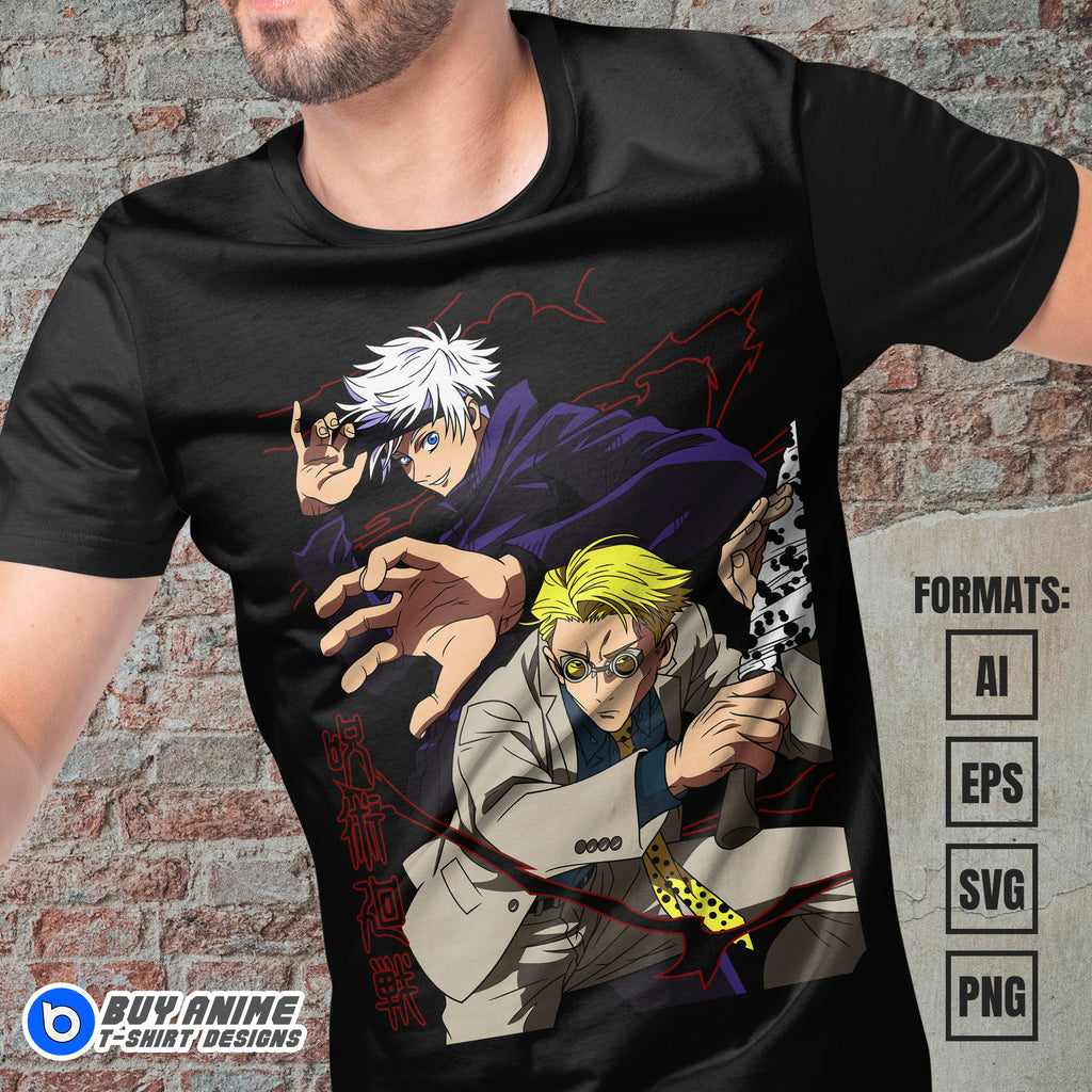 Premium Jujutsu Kaisen Anime Vector T-shirt Design Template #30