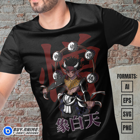 Premium Zohakuten Demon Slayer Anime Vector T-shirt Design Template #3