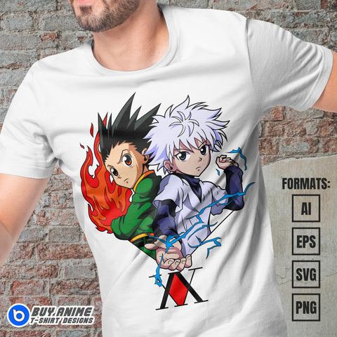 Premium Hunter x Hunter Anime Vector T-shirt Design Template #7