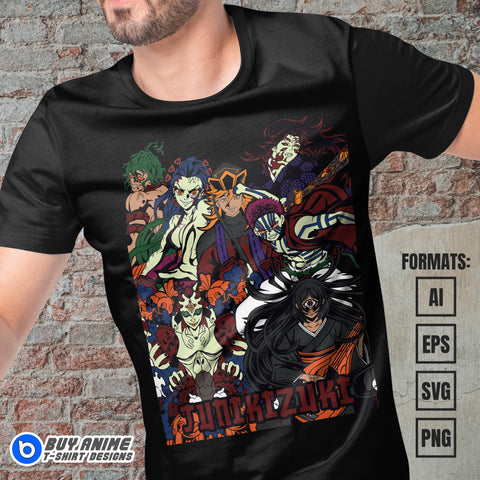  Premium Demon Slayer Anime Vector T-shirt Design Template #29