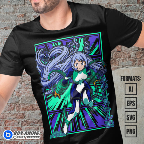 Premium Nejire Hado My Hero Academia Anime Vector T-shirt Design Template #2
