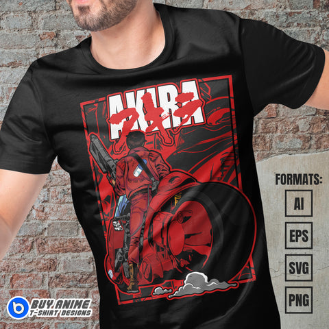 Premium Akira Anime Vector T-shirt Design Template