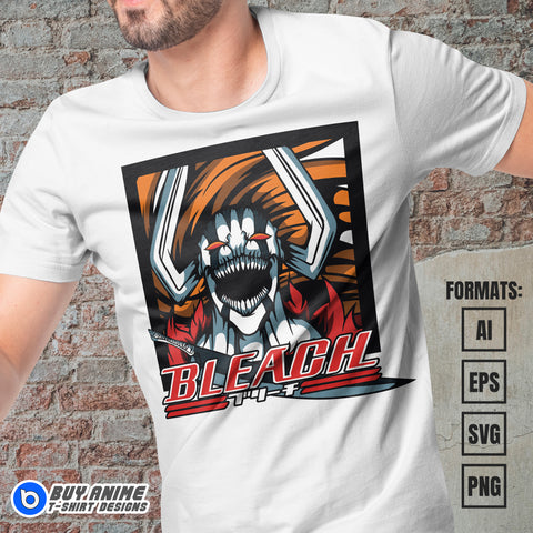 Premium Bleach Anime Vector T-shirt Design Template #5