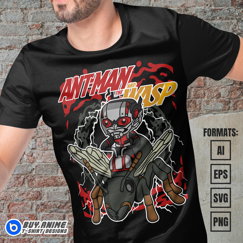 Premium Ant-Man And The Wasp Funko Vector T-shirt Design Template
