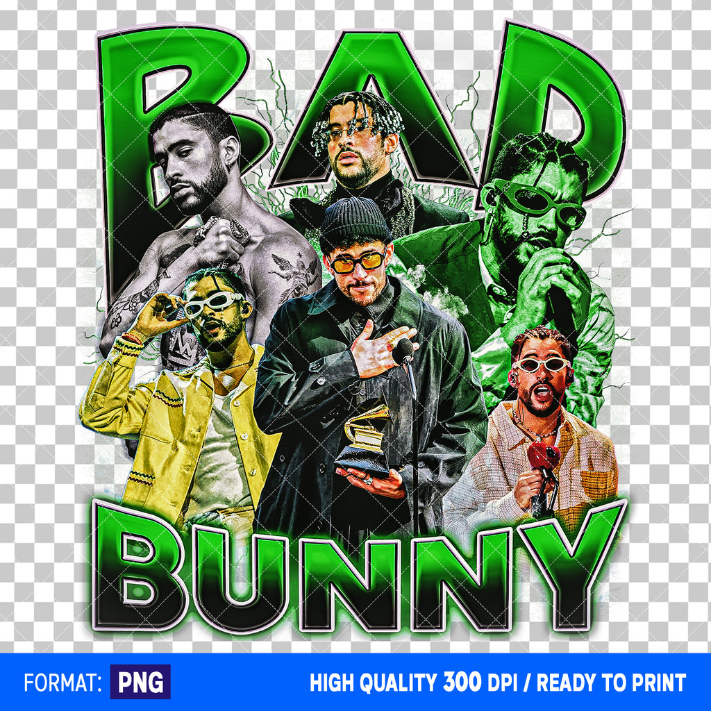 Premium Bad Bunny Bootleg T-shirt Design