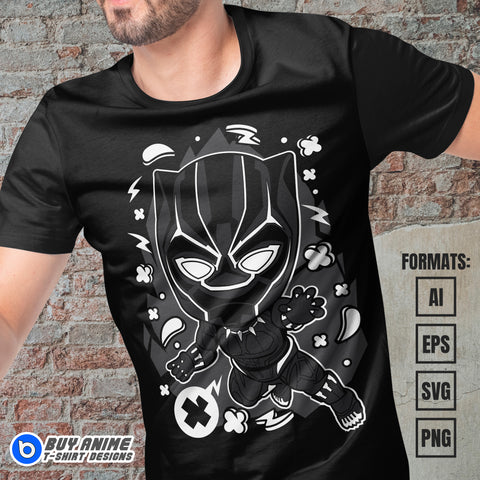 Premium Black Panther Funko Vector T-shirt Design Template