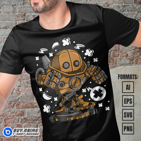 Premium Blitzcrank League Of Legends Funko Vector T-shirt Design Template