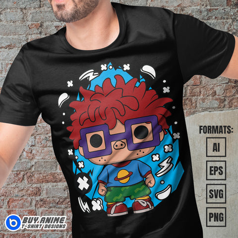 Premium Chuckie Finster Rugrats Funko Vector T-shirt Design Template
