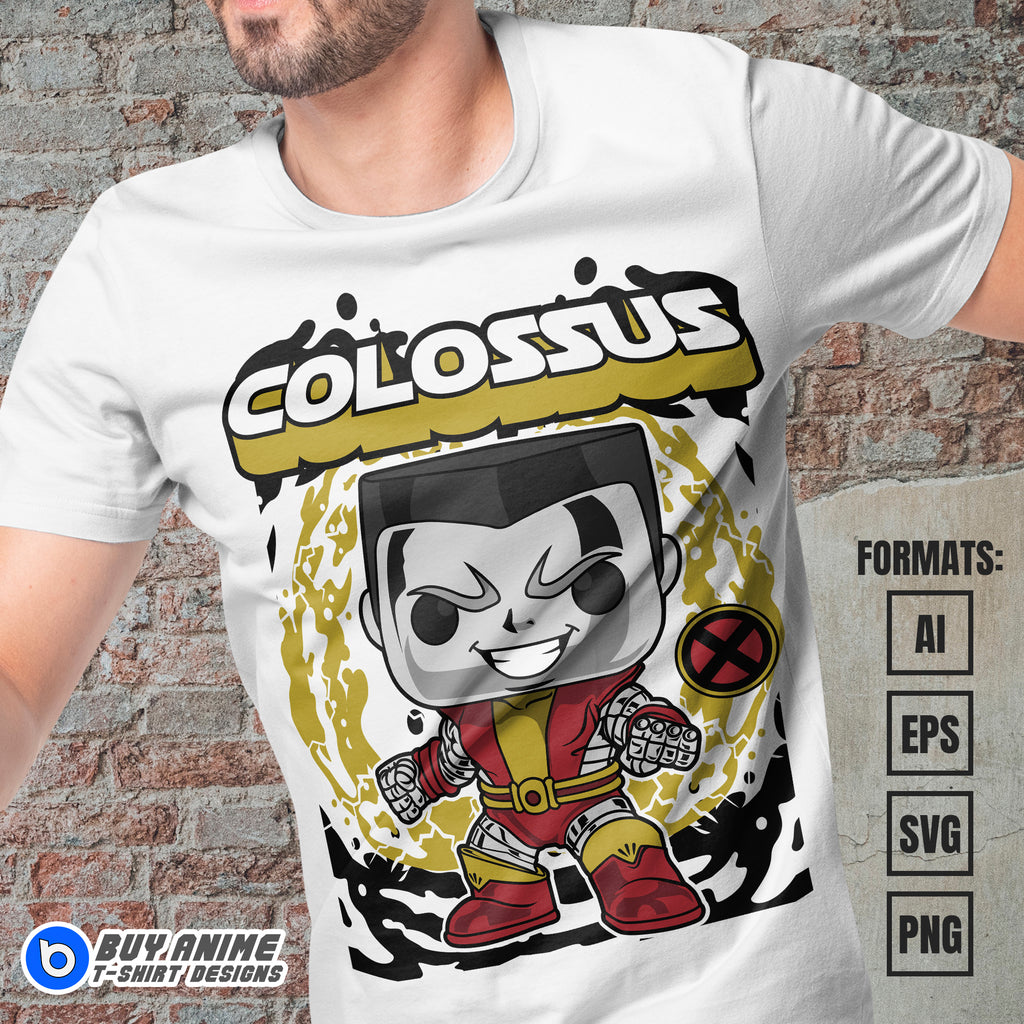 Premium Colossus X-Men Funko Vector T-shirt Design Template