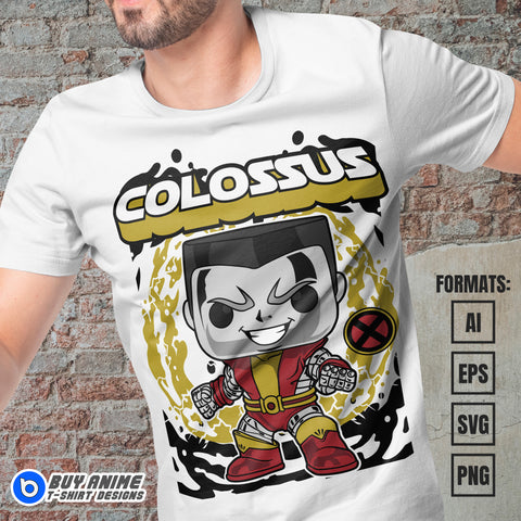 Premium Colossus X-Men Funko Vector T-shirt Design Template