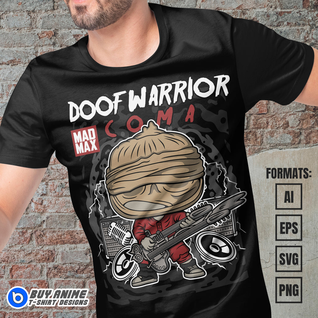 Premium Coma Doof Warrior Mad Max Funko Vector T-shirt Design Template