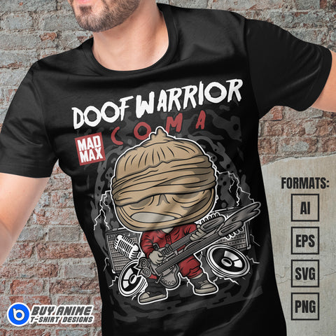 Premium Coma Doof Warrior Mad Max Funko Vector T-shirt Design Template