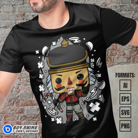 Premium Crackshot Fortnite Funko Vector T-shirt Design Template